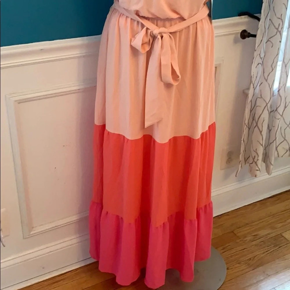 NWT! Women’s CeCe ruffled color block maxi dress Small - Picture 3 of 4
